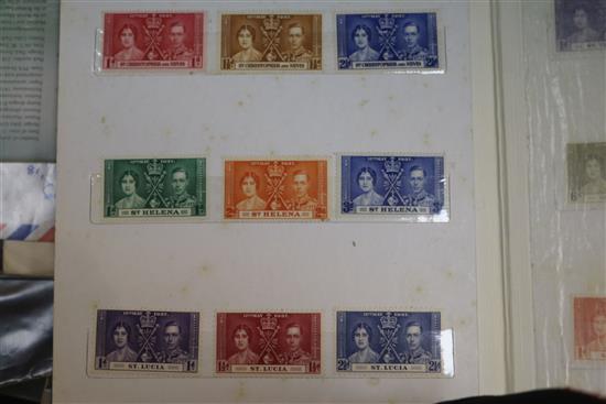 Three albums of mainly G.B. unmounted mint stamps, mostly Edward VII to George VI,